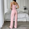 Elegant Floral Camisole Lounge Sets Women Pajamas Set with Print, Sleeveless U Neck Breathable Sleepwear for Daily Rest And Pants, Sexy Comfortable