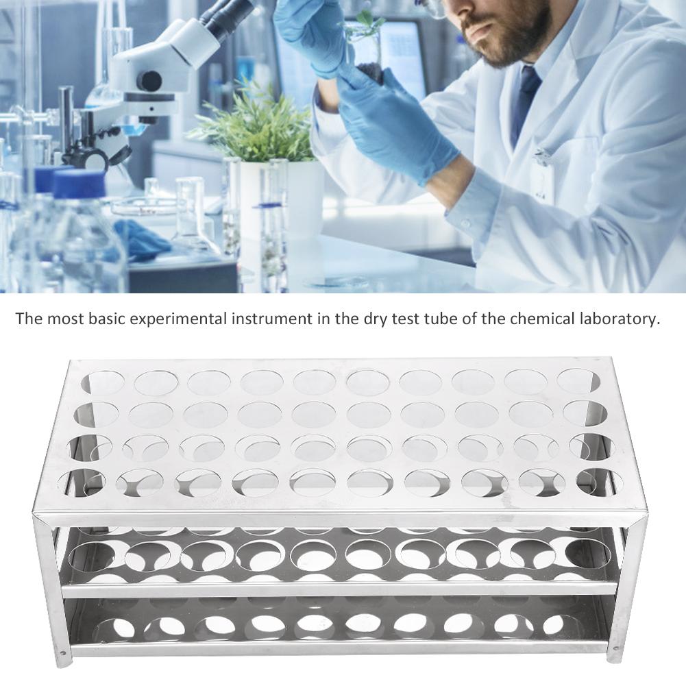 Стойка для пробирок с 40 отверстиями, двухслойная стойка для пробирок из нержавеющей стали, пластина для перфорации 304