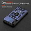 KEYSION Противоударный защитный чехол для iPhone 16e Slide Camera Lens Protection Metal Ring Stand Phone Back Cover для iPhone 16e 2025