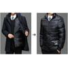 Мужская стеганая куртка для людей среднего и пожилого возраста, пальто с утолщенной съемной подкладкой, теплая стеганая куртка средней длины, мужская одежда