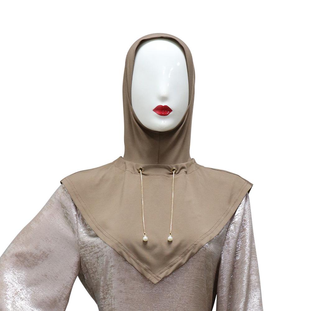 XQY500332 Ближневосточная металлическая цепочка со стразами, пуловерная шапка для женщин - Модный этнический головной платок