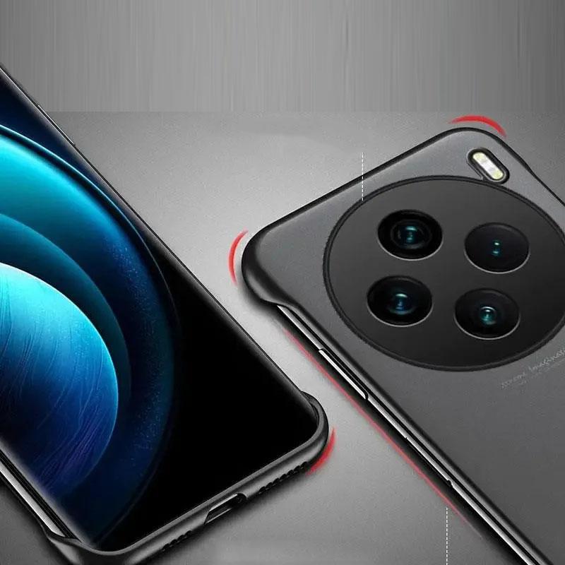 Чехлы для Vivo X200 Pro Mini X200Pro Безрамный жесткий чехол для телефона из ПК для Vivo X 200 X100pro Ультратонкий безрамочный матовый противоударный чехол с кольцом для пальца