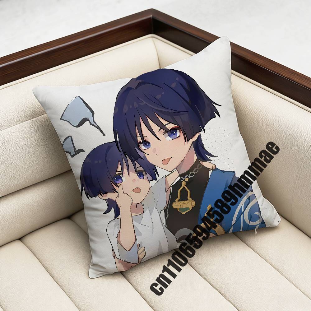 For Scaramouche Wanderer Genshin Impact Throw Pillow Case Sham 45X45Cm 35X35Cm Square Home Pillowcase Cushion Cover