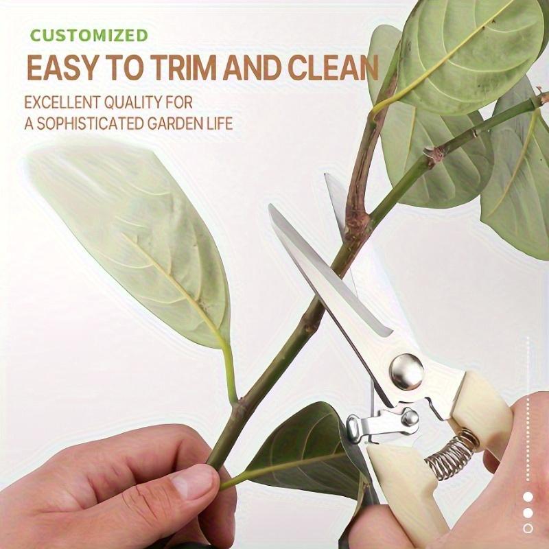 Professional Stainless Steel Garden Pruning Shears - Suitable for All Seasons, Perfect for Bonsai, Orchards, and Gardening Tasks