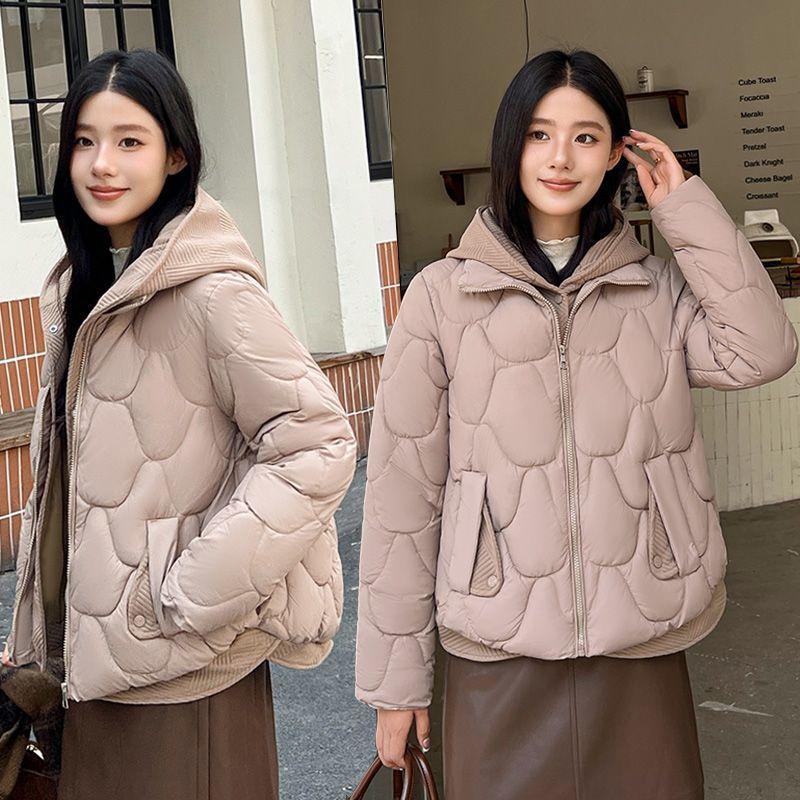 Winter Hooded Jacket Women Short Warm Loose Korean Style Clothes with Cotton Padded Jackets