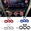 5Pcs/Set Aluminum Alloy Car Air Conditioning Knob Cover Control Switch Decoration Ring Fit For Volkswagen VW Golf MK7
