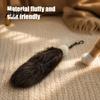 Cat Claw Scratching Toy Faux Fur Tail Toy, Realistic Plush Tail, Interactive Hunting for Indoor Exercise Accessory Cats, Simulated with Durable