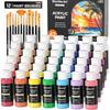 Набор акриловых красок Shuttle Art 42 цвета В комплекте 12 кистей набор красок большой объем 60 мл быстросохнущие Водостойкость Долговечность Хорошая укрывистость яркие