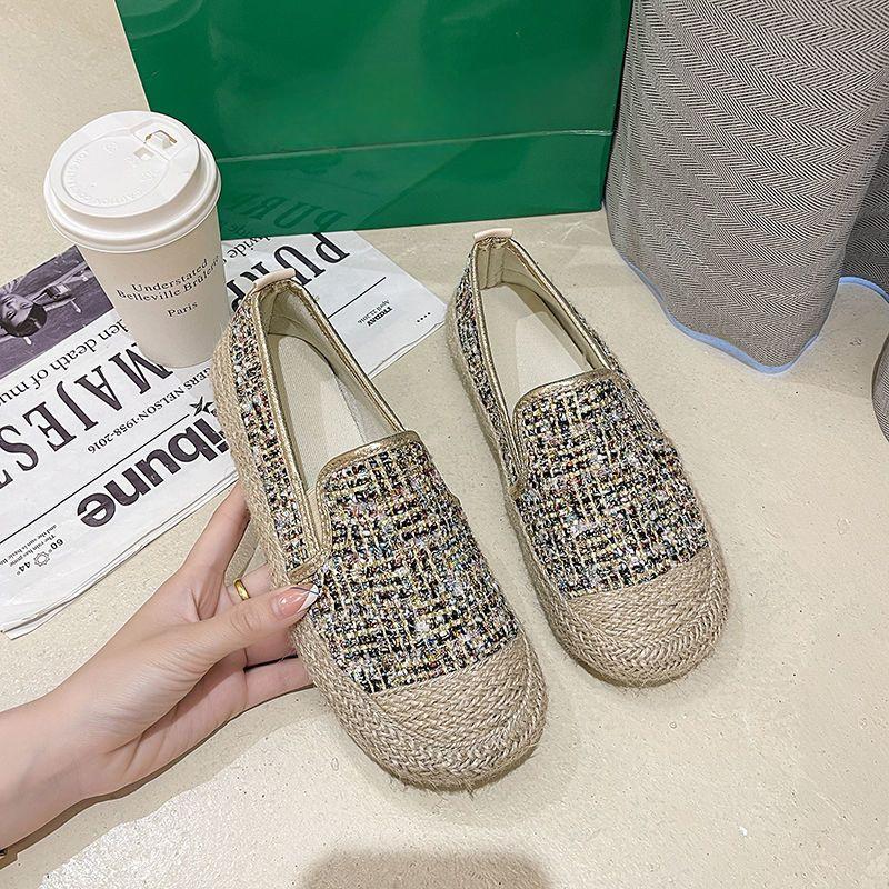 Female Footwear Espadrilles Women's Shoes Loafers Round Toe With Stylish New In Spring Designer Autumn Vulcanized For Shoe