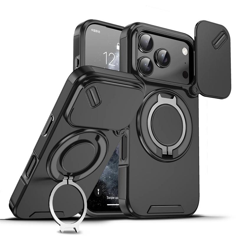 Прочный ударопрочный бронированный чехол для телефона для iphone 17 Pro Max 5G iphone17 Air 17Pro Защита объектива Магнитное кольцо-подставка для автомобиля Чехол