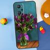 Spring Tulips Flower For Realme C55 C67 C61 C75 C53 C51 C21Y C25S GT 6 6T 5 GT7 Pro 10 11 12 13 14 Pro Plus Case