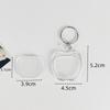 10Pcs Transparent Acrylic Po Frame Ins Keychain Insert Po Blank Keyring Clear Blank Picture Pendant Diy Keychain