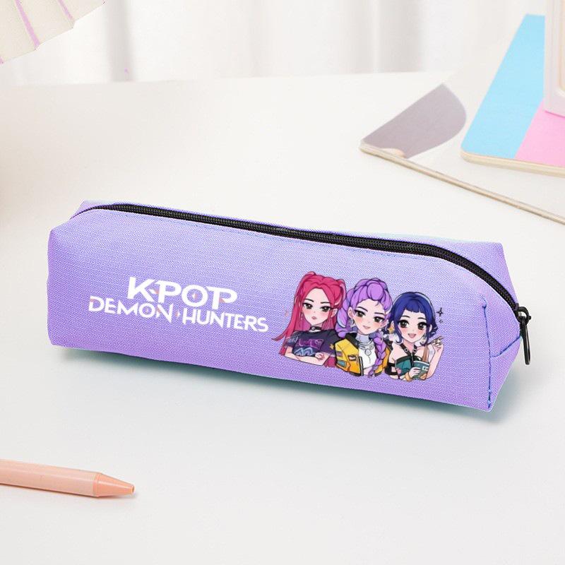 Мультянальный пенал 'Девушка-охотница на демонов K-pop' - Сумка для канцелярских принадлежностей из Оксфордской ткани для учеников начальной школы