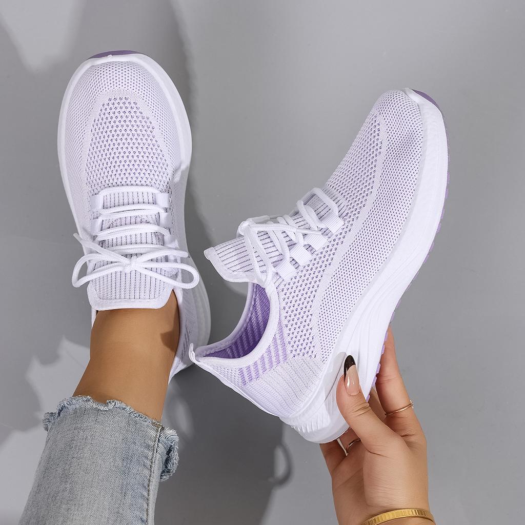 Spring And Autumn New Women'S Casual Lace-Up Sneakers, Comfortable, Breathable, Lightweight And Wear-Resistant Sports And Casual Shoes