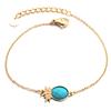 Les Trésors De Lily [Q1226] - Golden Turquoise 'Pineapple' Steel Designer Bracelet - 14x8 Mm