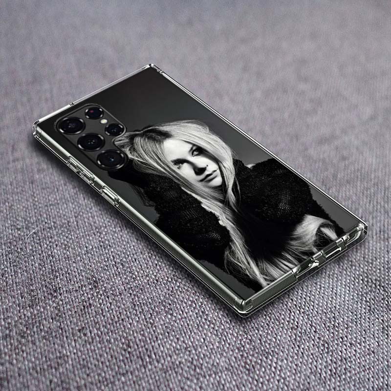Чехол для телефона с изображением певицы Аврил Лавин для Samsung Galaxy S24 S23 S21 S20 FE S22 S26 Ultra S25 Edge S10 Plus Прозрачный ТПУ Чехол
