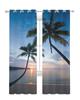 Пляжный закат океанский пейзаж прозрачные шторы для гостиной, окна, тюлевые шторы для спальни, кухни, украшения дома, вуаль, шторы