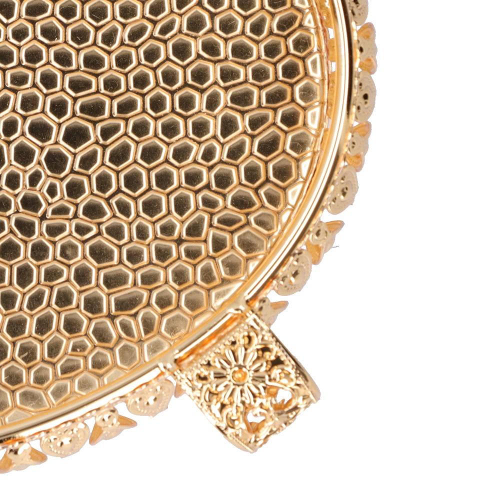 Oval Fruit Serving Tray Gold Decorative Food Platter Dessert Display Plate Party Decoration