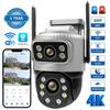Outdoor WiFi IP 8MP 4K Dual Lens External Wireless PTZ Security Auto Tracking Street Surveillance Camera V380 Pro