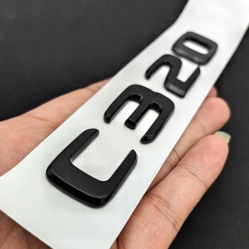 For Mercedes Benz ABS Black Chrome Letters 3D Car Trunk Letters Badge For Mercedes Benz C 200 220 300 C200 C220 C300 C320 Logo Sticker Accessories DP1