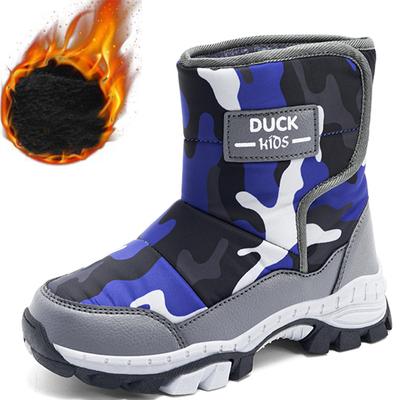 Зимние детские зимние сапоги Wolf Claw с противоскользящим покрытием, высокие, бархатные, теплые, для девочек, розовые зимние сапоги