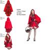 Готичный костюм Красной Шапочки без рукавов с плащом для Хэллоуина, косплея и вечеринок