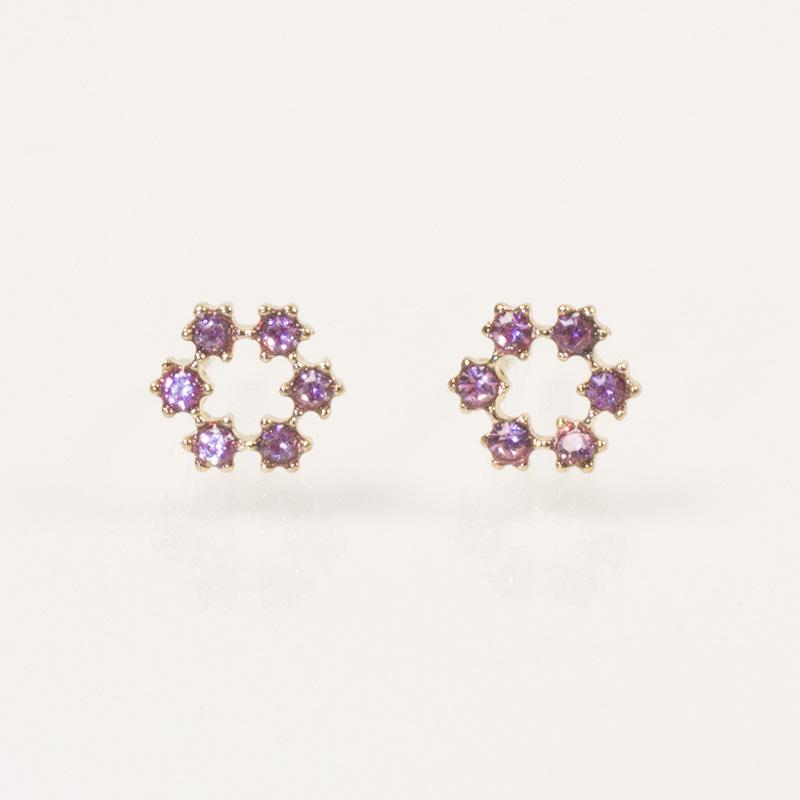 Серебряная игла S925 Школьница Розовый Алмаз Цветок Модный Простой Универсальный Маленький Дизайн В стиле Ins Серьги Серьги