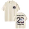 Vintage Washed Chris Brown Breezy Bowl XX Tour 2025 R&B Pop Graphic T-shirt Men Women Printed Tee Summer Casual Fashion Clothing Tops Streetwear