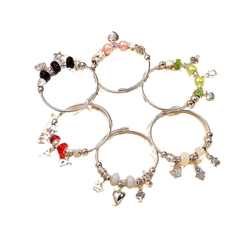 Модный европейско-американский браслет в стиле Панджиа с бисером и стразами для женщин