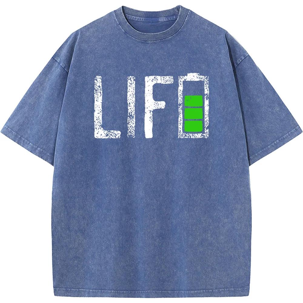 Мужские повседневные хлопковые футболки с коротким рукавом, надпись Battery Life, мужская футболка, мужская женская повседневная модная футболка оверсайз