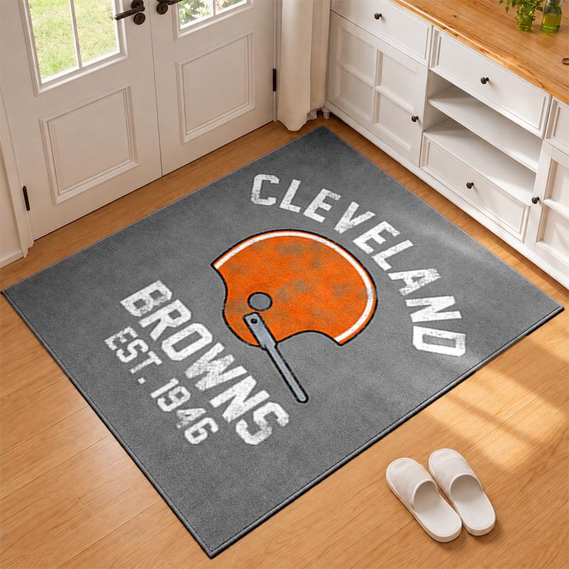 Cleveland Browns Carpet Door Mat for Living Room or Bedroom Protective Mat Under Chair Office Decoration Christmas Gift Birthday Present