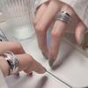 Французский Роскошный Дизайнерский Многослойный Блестящий Кольцо-Указатель с Стразами и Фианитами Регулируемый для Женщин