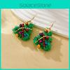Eye-catching Colorful Christmas Tree Earrings Handmade Resin Accessories For Women