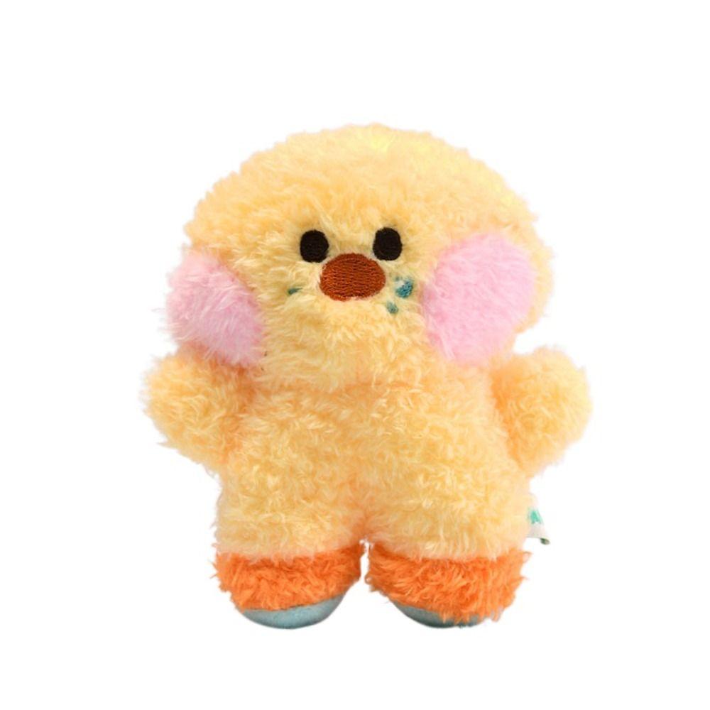 Bread Series Cartoon Plush Doll Kawaii Multicolor Frog Duck Bag Ornament Stuffed Keychain Hanging Fluffy Animal Pendant