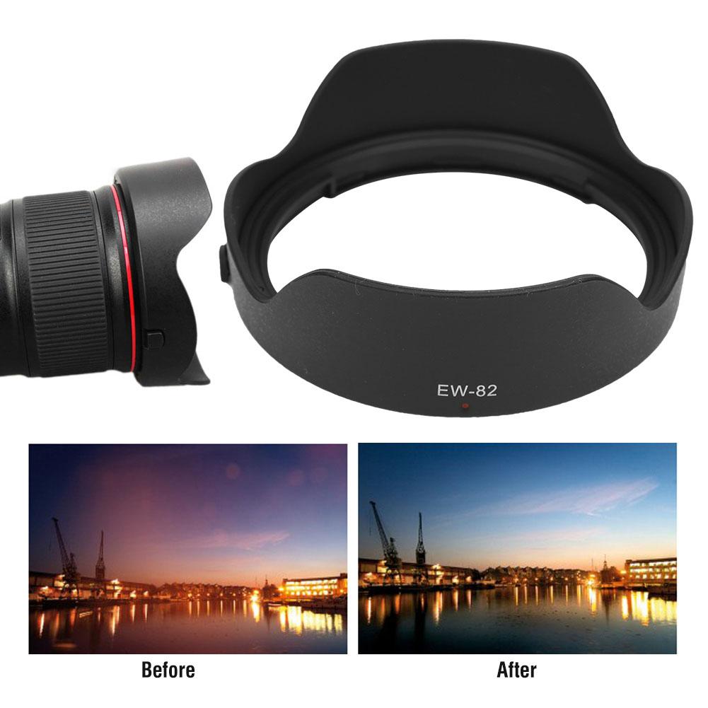 EW 82 Quality Portable Plastic Camera Lens Hood Shade for Canon 16 35mm F4L IS USM
