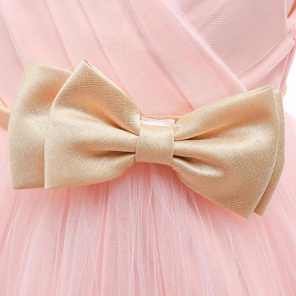 Новые элегантные повседневные нарядные платья принцессы с цветочным узором для девочек, детская одежда, платье для маленьких девочек на Рождество, день рождения, свадьбу