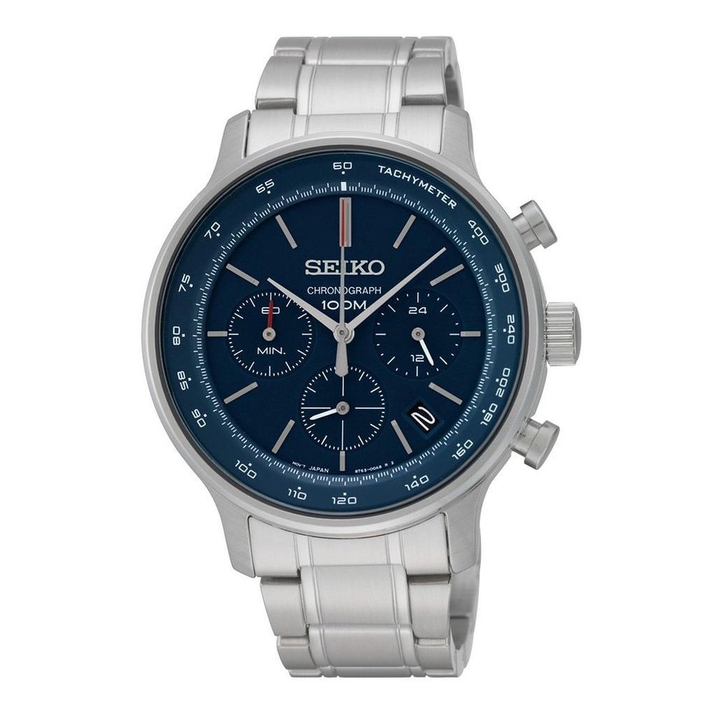 [Seiko] SEIKO Blue 100m Water Resistant Chronograph Производитель Оригинальные Часы в коробке SSB163P1 Мужские [Товар]