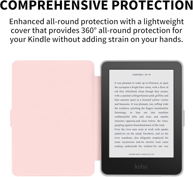 Case for Kobo Clara BW 6-inch 2024 release , transparent TPU back cover