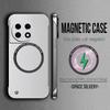 Magnetic Metal Painting Ultra Thin Frameless Phone Case For Oneplus 13 12 12R 11 11R 10T 10 9 8 Pro Wireless Charging Cover