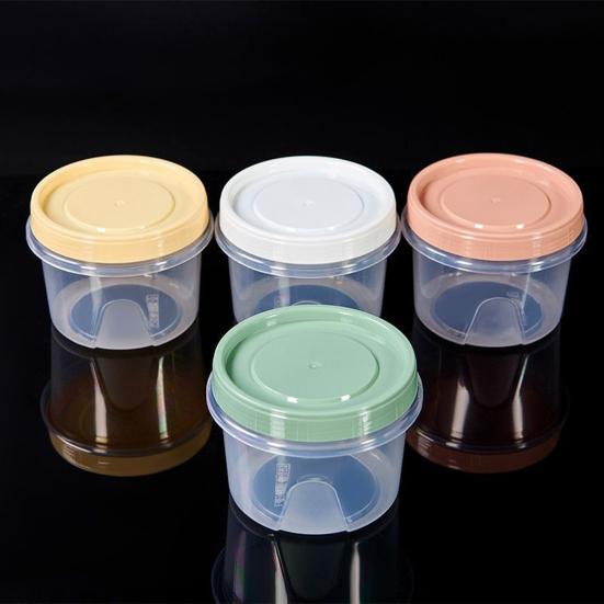 4 шт. контейнеры для заправки салата 500 мл, пищевой контейнер без бисфенола А для закусок, соусов, приправ, многоразовые стаканчики для соуса для ланч-бокса, хранения фруктов, орехов, йогурта