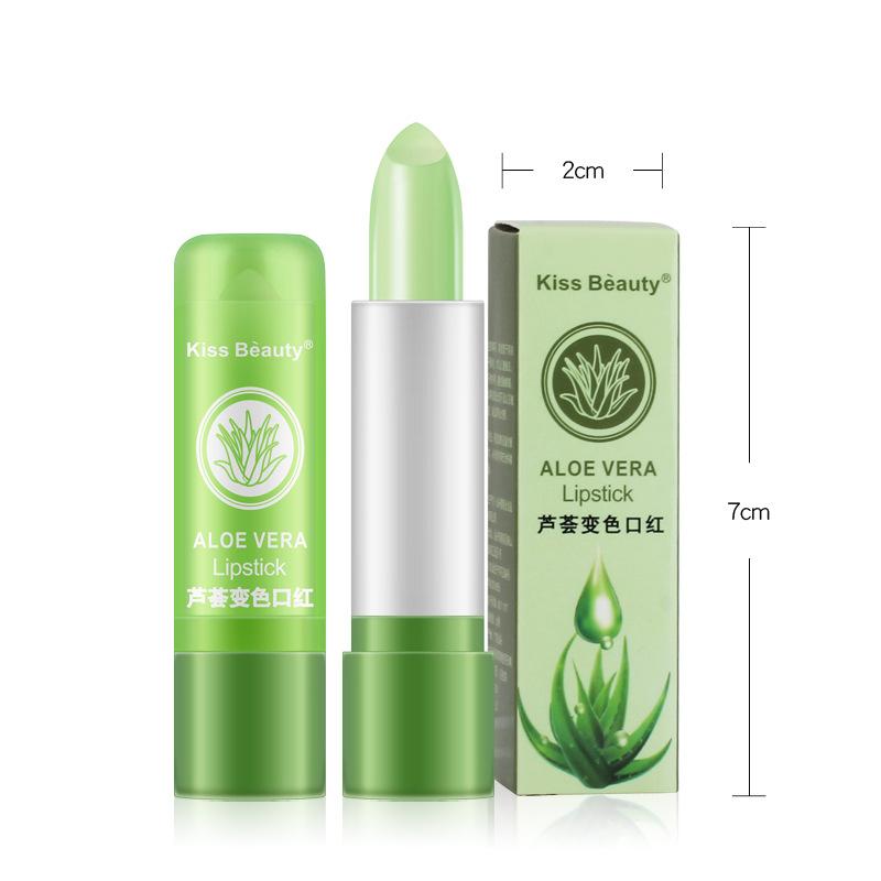 Kiss Beauty Помада с алоэ вера, меняющая цвет, бальзам для губ, восстанавливающий, увлажняющий, водостойкий, защищающий от сухости и трещин, помада, меняющая цвет от температуры