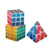 ZCube Transparent Glossy 3-Level Professional Rubik's Cube with 1245-Level Pyramid - Complete Educational Toy Set