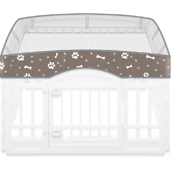 Игровой вольер для собак Сетчатая верхняя крышка Подходит для 36-дюймового 4-панельного стандартного квадратного пластикового вольера для тренировок животных, Дышащий защитный чехол для вольера для собак, для подстилки в клетку собаки,