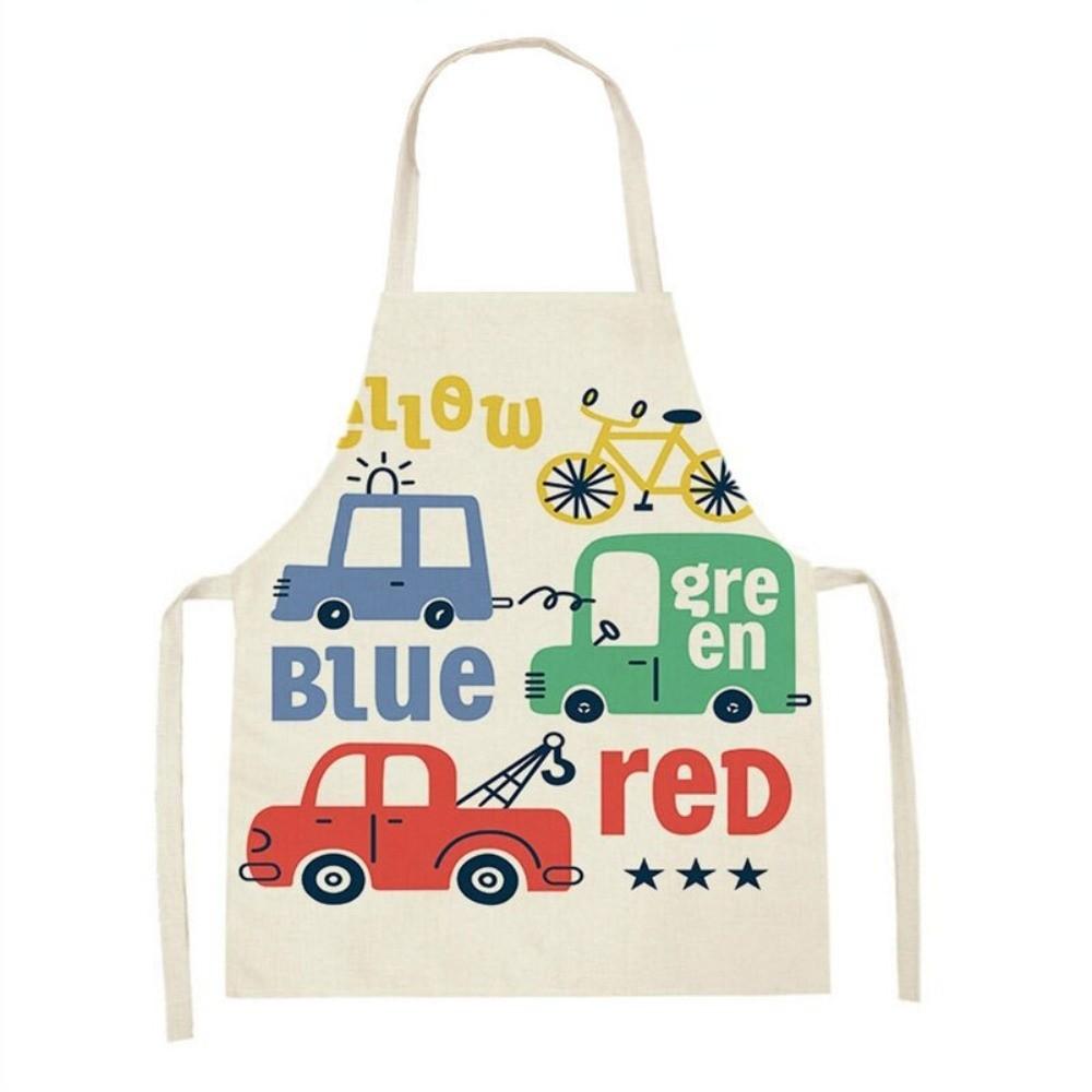 Car Pattern Painting Apron Vehicle Theme Cleaning Clothes New Children's Apron Home Use