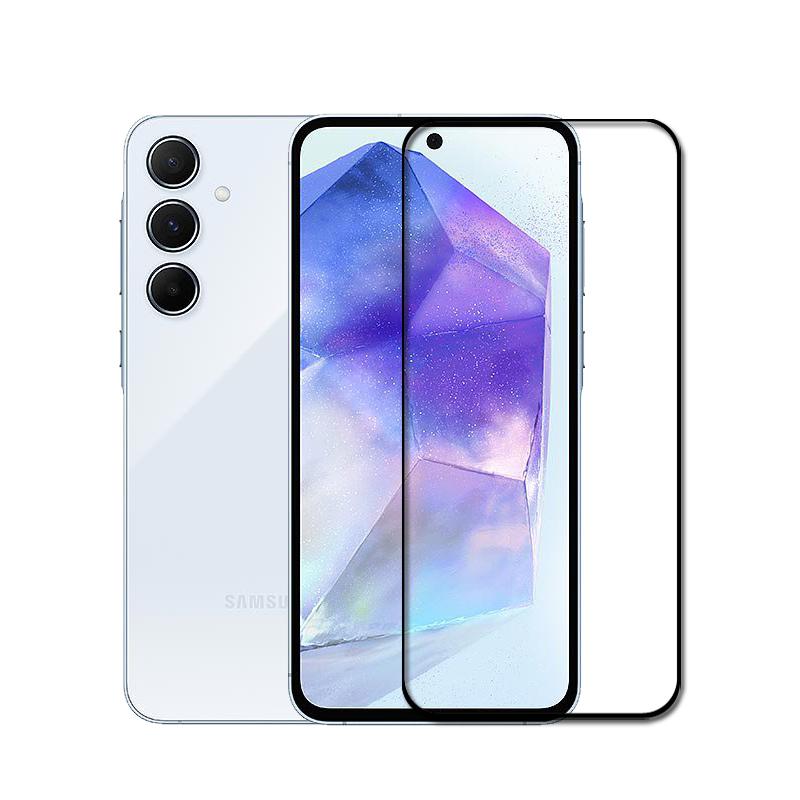 Стекло Full Cover для Samsung Galaxy A55 Закаленное стекло Защитная пленка для экрана Samsung Galaxy A55 HD Пленка для объектива телефона Samsung Galaxy A55