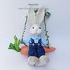 Ручная работа Соломенное плетеное украшение кролик - Милый стиль Мори для Рождества и Пасхи