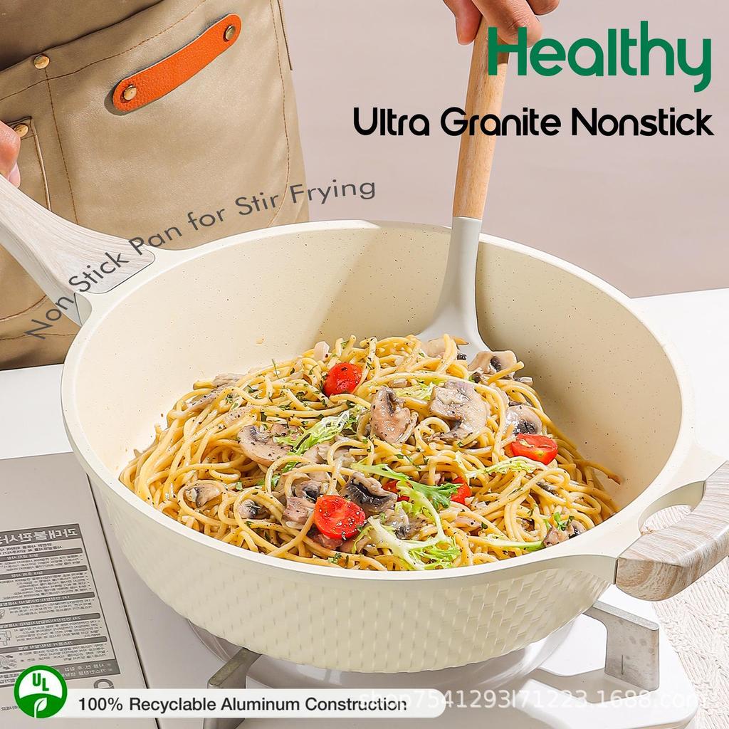 Daona DONNOR Meili 15-Piece Non-Stick Maifan Stone Soup Pot Set with Marble Composite Base