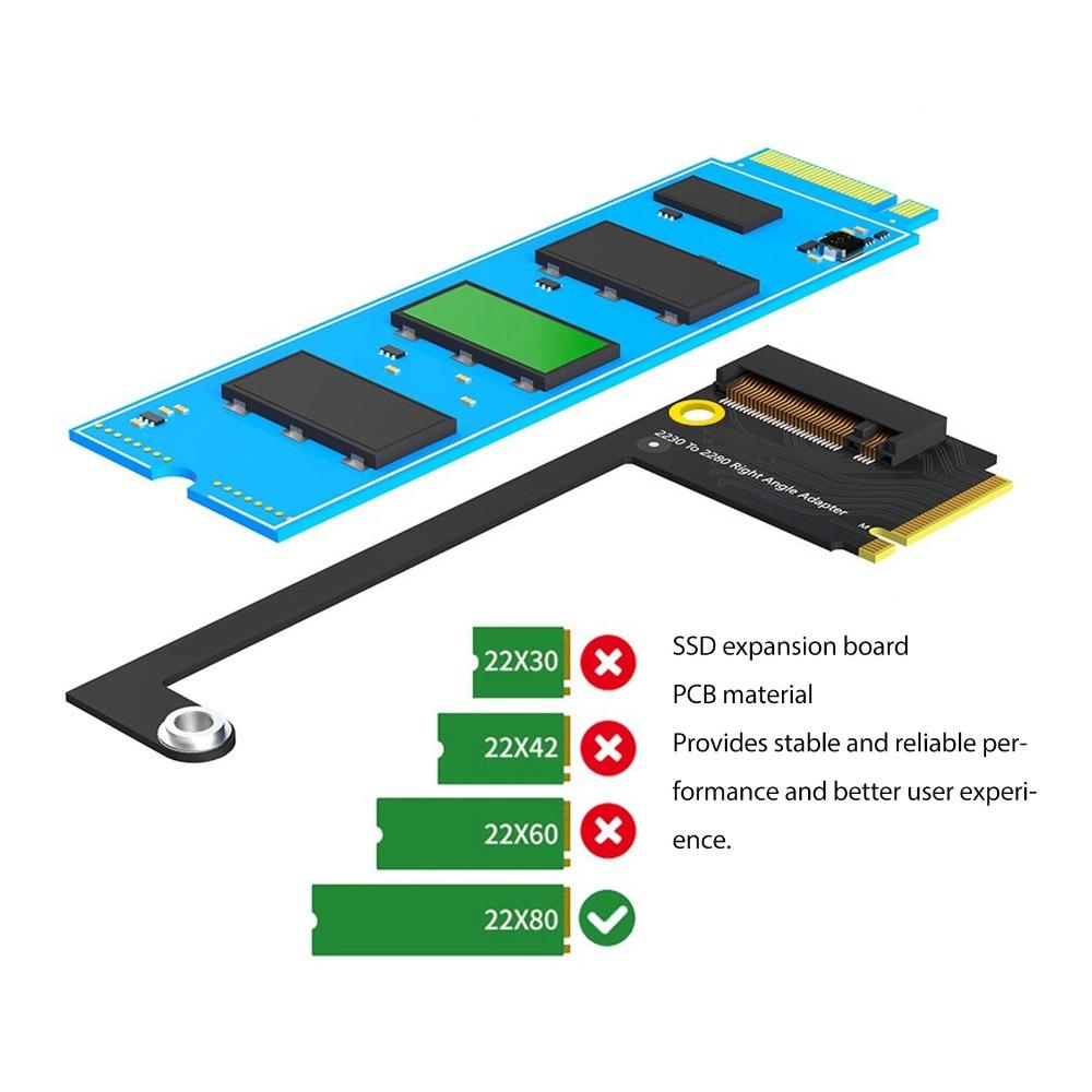 Плата расширения SSD 90 градусов Высокопроизводительный стабильный NVME-адаптер для портативной консоли Rog Ally Преобразование 2230 в 2280