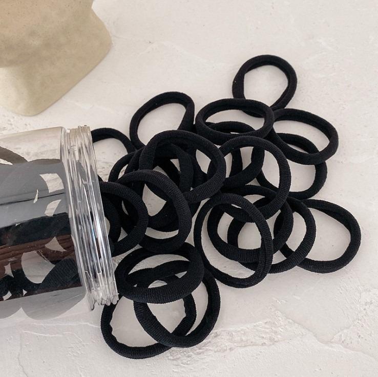 50pcs Gradient Color Seamless Candy Color Hair Band High Elasticity Leather Band Hair Rope Towel Ring Colorful Headband