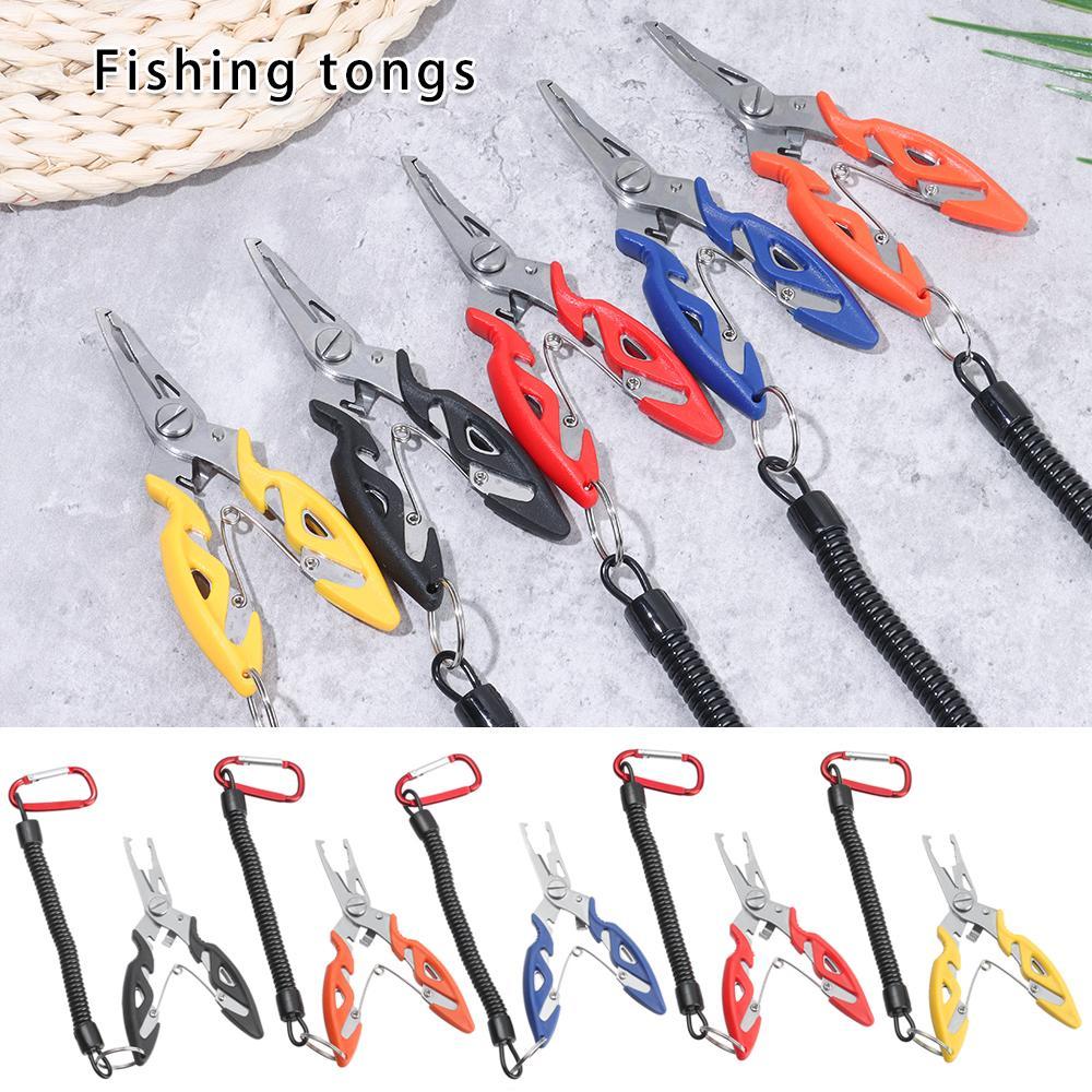 Multi-function with Lanyard Hook Removers Stainless Steel Scissor Bait Line Cutter Fishing Pliers